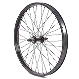 KHE BMX Vorderrad schwarz eloxiert 35mm breit 7005 Alu TDI Felge 36 Loch 10mm Laufrad