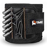 LATME Magnetisches Armband mit 15 starken Magneten zum Halten von Schrauben, Nägeln, Bohrern, bestes Armbandwerkzeug für Heimwerker, einzigartiges Werkzeug, Geschenk Männer und Frauen (ohne Tasche)