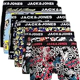 JACK & JONES Boxershorts 6er Pack Herren Trunks Shorts Baumwoll Mix Unterhose (L - 6er, Mehrfarbig Bunt @17)