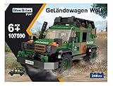 BlueBrixx Pro 107590 – Geländewagen Wolf, Bundeswehr aus Klemmbausteinen mit 248 Bauelementen. Kompatibel mit Anderen Klemmbausteinherstellern. Lieferung in Originalverpackung.