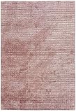 RUG Studios Teppich MANDOVI; 45% Viskose, 45% Schurwolle, 10% Baumwolle | Farbe: Rose; Größe: 40x60 cm | Handgearbeitet | Form (rechteckig)
