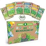 ZenGreens® - Bio Sprossen Samen - im 6er, 10er und 20er Set - Premium Qualität - Ur-Brokkoli, Raps, Rote Linse, Erbse, Weizen, Sonnenblume - Microgreens Samen - Keimsprossen Set