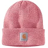 Carhartt Unisex Rib Knit Acrylic Hat Watch Hat Beanie-Mütze, Pink Salt Rosewood