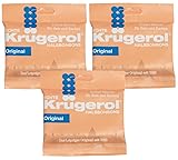 Krügerol Halsbonbons – 3 x 50 g (150 g) – Leipziger Original seit 1866 – Mit Menthol & Kräuterölen – Wohltuend bei Husten, Hals & Heiserkeit – Inkl. Naschwerk® Sticker