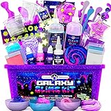 Original Stationery Galaxy Slime Kit mit Glow in The Dark Kleber und Sternen- Glitter & Galactic ! DIY Galaxie-Schleim Set um im Dunkeln Leuchtendem Galaktischen Schleim Machen