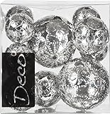 Metall Ornamentkugel MARRAKESCH, 11-TLG. 6x28mm, 3x35mm, 2x50mm. Silber -92