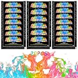 TOPJOWGA Buntes Feuerpulver, 20 x 10g Buntes Feuer, Bunte Flammen Pulver, Magic Fire Pulver Set, Feuerfarben Pulver Buntes Feuer, Neon Flames, Magical Flames für Outdoor-Events Weihnachten Party