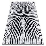 rugsx MIRO 51331.803 Waschteppich, Zebra, Anti-Rutsch - schwarz/weiß 80x150 cm