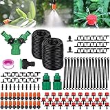 Amzeeniu 149 PCS Bewässerung Kit,30m Garten Micro Drip Bewässerung Automatik Bewässerung Kit Schlauch Tröpfchenbewässerung DIY Gartenbewässerung für Landschaft,Flower Bed,Terrasse Pflanzen