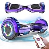 RCB Hoverboards 6,5 Zoll Skateboard Kinder und Jugendliche Hoverboards mit Bluetooth - Led Licht Segway mit Leistungsstarkem Motor Geschenk für Kinder