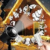 ANKOUJA LED Weihnachtsdeko Weihnachten Beleuchtung 3D Projektor für Kinder Geschenk IP65 Weihnachtsprojektor mit Fernbedienung Projektionslampe Außen Innen für Weihnachten Timer 20 Patterns