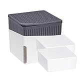 WENKO Raumentfeuchter Mod. Cube Set, Luftentfeuchter mit 2 x 1 kg Granulat-Block, 16,5 x 15,7 x 16,5 cm, Weiß