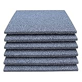 LANDGRID 6X Fallschutzmatten 50x50x4cm Schwarz Spielplatz Pool Schaukel Spielturm Platten
