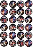 24 Muffin & Cupcake Aufleger Premium Esspapier Feuerwehr C2