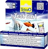 Tetra Test 6in1 - Wassertest für das Aquarium, schnelle und einfache Überprüfung der Wasserqualität, 1 Dose (25 Teststreifen)