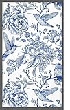 Ouvibor 200 Stück Vintage-Blumen-Servietten, 3-lagig, blau-weiß, Einweg-Gästeservietten, Chinoiserie-Blumen-Abendessen, Handserviette für Hochzeit, Geburtstag, Partyzubehör