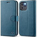 OCASE iPhone 12 Hülle iPhone 12 Pro Handyhülle [Premium PU Leder] [Kartenfach] [Magnetverschluss] Lederhülle RFID Schutzhülle Klapphülle Case Cover Etui Kompatibel für iPhone 12/12Pro (Pfauenblau)