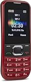 swisstone SC 230 Dual SIM Unlocked Handy (4,5 cm (1,8 Zoll), mit extra großem beleuchtetem, Farbdisplay) rot