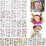 Fhlbestyu 350+ Tattoo Kinder Tattoo Set Kinder Mädchen Jungen, Kinder Tattoo Mädchen Kindertattoos Jungs Temporäre Tattoos Kind, Glitzertattoos Kinder Set Kindergeburtstag Mitgebsel