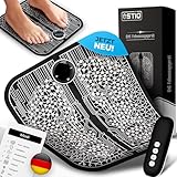 estio® EMS Fußmassagegerät inkl. Fernbedienung, Tragbares Fußmassagegerät mit 39 Stufen & 10 Modi, elektrischer Foot Massager für bessere Durchblutung