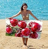 Strandtuch XXL 70x140 cm Mikrofaser Handtuch Einseitig Strandhandtuch, Schnell Trocknendes, Weiches, Leichtes, Pflegeleicht, Stranddecke Sandfrei Handtücher für Reise Urlaub Schwimmen, (Rot) a-891