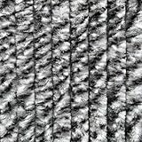 EXPLORER® Flauschvorhang 90x200 cm Wohnwagen Türvorhang für Wohnmobil/Balkontür Vorhang aus Chenille als Flausch Fliegenvorhang Camping Terrassen Tür Fliegenschutz Silber-Weiß-Schwarz meliert