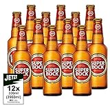 Super Bock Cerveja 5.2% Vol. 12er Pack 3960ml - Kult Bier aus Portugal, Lager, Pils