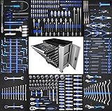 Imperiumtools XXXL Werkzeugwagen gefüllt Pro 8 Schubladen Schaumeinlagen Werkstattwagen CR-V