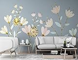 Fototapete 3D Effekt Tapeten 3D Pflanzen Blumen Tapete Fototapeten Vlies Wandtapete Wohnzimmer Schlafzimmer Wand Schmücken 300Cm(W)*210Cm(H)