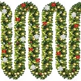 CASARIA Weihnachtsgirlande mit Beleuchtung Deko 5m 80 LEDs...