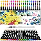 Pinselstift-Set Aquarellpinsel Brush Pen Wassеrtankpinsеl Stifte mit variabler Spitze für Malen Zeichnen Fasermaler Handlettering, Zendoodle, Kalligrafie Mangas 20er Pinselset