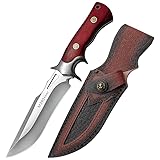 GDTDX Jagdmesser der Marke mit Holzgriffen, Dschungelmesser und japanische Messer mit Holzgriffen sind ideal für das Überleben im Dschungel, Camping und mehr. (A-Silber)