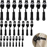 24 Stück Reissverschluss Zipper, 3 Größen Reißverschluss Reparatur Set Fix Reissverschluss Zipper, Reisverschluss Fix Kit Reißverschluss Ersatz Zipper für Jacken, Koffer, Ruckäcke(Schwarz)