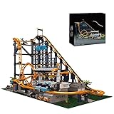 FYHCY Technik Achterbahn 96cm, 3238 Teile Technik Rollercoaster Ferngesteuert Modell Klemmbausteine Custom Bausteine Kompatibel mit Lego Achterbahn