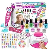 LemonDream Nagelstudio Kinder Mädchen Geschenke Mädchen 7-12 Jahre Nagellack Kinder Spielzeug Mädchen Schminke Kinder Mädchen für Geburtstag Weihnachten Halloween Party