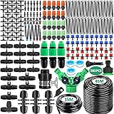 NCKIHRKK 281 Stück Bewässerungssystem, 45M + 15M Bewässerungssets Micro Automatische Bewässerung KIt Gewächshaus, Tröpfchenbewässerung Bewässerungssystem Garten Gewächshaus Pflanzen