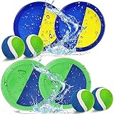 Jalunth Klettballspiel Klettball Strandspielzeug Strandspiele Wurfspiel Kinder Erwachsene Garten Outdoor Draußen Strand Spielzeug Spiele Geschenke 2 3 4 5 6 7 8 9 10 Jahre Mädchen Junge Ostergeschenke