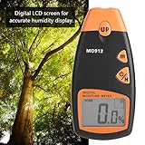 Holzfeuchtemessgerät, LCD-Digital-Pin-Hygrometer-Tester mit Datenspeicherung und Speicher für Holz, Bambus und Pflanzliche Arzneimittel