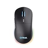 Trust Gaming GXT 926 Redex II Gaming Maus Kabellos 2.4GHz 65 Stunden Akkulaufzeit, Kailh-Schalter, 10000 DPI, 6 Programmierbare Tasten, Wiederaufladbare Gaming-Maus Laptop Computer – Schwarz