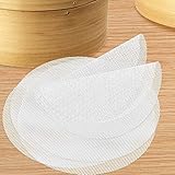 ANTHYTA 12 Stück Silikon Dämpfer Matte Antihaft Runde Steamer Pad Wiederverwendbare Dumplings Matte Dampfgarer Netz Silikon Dampf Netz für Bambusdämpfer Reis Dim Sum Durchmesser: 25cm