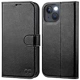 OCASE Handyhülle iPhone 13 Mini Hülle [Premium PU Leder] [Standfunktion] [Kartenfach] [Magnetverschluss] RFID Schutzhülle Klapphülle Lederhülle Tasche Case Etui Kompatibel für iPhone 13 Mini Schwarz