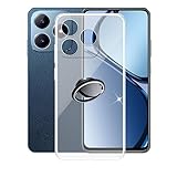 AQGGESH Hülle für Realme C63 RMX3939 (6.74') Hüllen + Handy Ring Halter Handyhülle Stoßkasten Schale Phone Case Transparente TPU Weich Silikon Cases