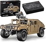 CaDA Master C61036W Humvee H1 1:8 Technik Off-Road Vehicle Klemmbausteine, 3935 Teile SUV, 4x4 Groß Armored Kampffahrzeug Modell, Autorisiert Automodell für Erwachsene, 52.6 x 27.2 x 21.2 CM