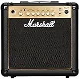 Marshall MG15GR Gitarren-Combo-Verstärker mit Reverb, Übungsverstärker geeignet für E-Gitarre – Schwarz und Gold