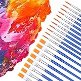 40 Stück Pinsel, Gute Qualität Pinselset Acrylfarben, Acryl Pinsel, Paint Brush Set, Kleine Pinsel, Modellbau Acrylpinsel für Malen Nach Zahlen Hervorragend Geeignet, Gesichtsbemalung, Bastelarbeiten