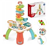 COIL Spieltisch Baby, Lerntisch, Baby-Aktivitätstisch-Spielzeug, Spieltisch Kinder Interaktive Kugelbahn, Kugelrutsche, Lernspielzeug, Lerntisch, Spieltisch ab 1 Jahr