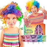 Auswaschbar Haarfärbemittel 60ml*5 Temporär Haarfarbe Kamm Set für Dunkles Haar, Geschenk für Kinder Mädchen Jungs und Frauen für Halloween, Weihnachten, Cosplay, Geburtstag, Urlaub