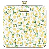 Lrocotanc Picknickmatte 2mx2m (Zitrone) – Große Faltbare wasserdichte Picnic Blanket - Outdoor Krabbeldecke & Strandmatte | Waschbare Picknickdecken für Camping, Garten & Strand