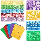 LAUMOE 20 Stück Schablonen Kinder, Malschablonen Kinder, Zeichenschablonen Kinder Schablonen Malen Kinder Schablonen Malen Set für Scrapbooking Bullet Journal Diy Geschenkkarten