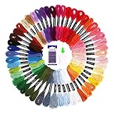 SOLEDI Stickgarn 50 Farben Mit Weicher Polyester Perfekt für Bracelets Stickerei Basteln Crafts Set Basteln Leisure Arts Kreuzstich, 8m, 6-fädig, Threads Nähgarne Häkeln